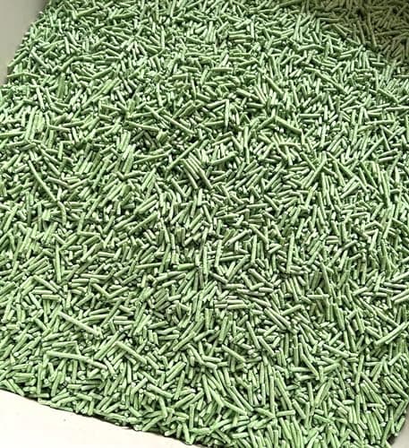 HS Petcare Lot de 3 litières pour chat au thé vert/matcha -Bio - Contrôle des odeurs - Réduit les déchets - Jetables
