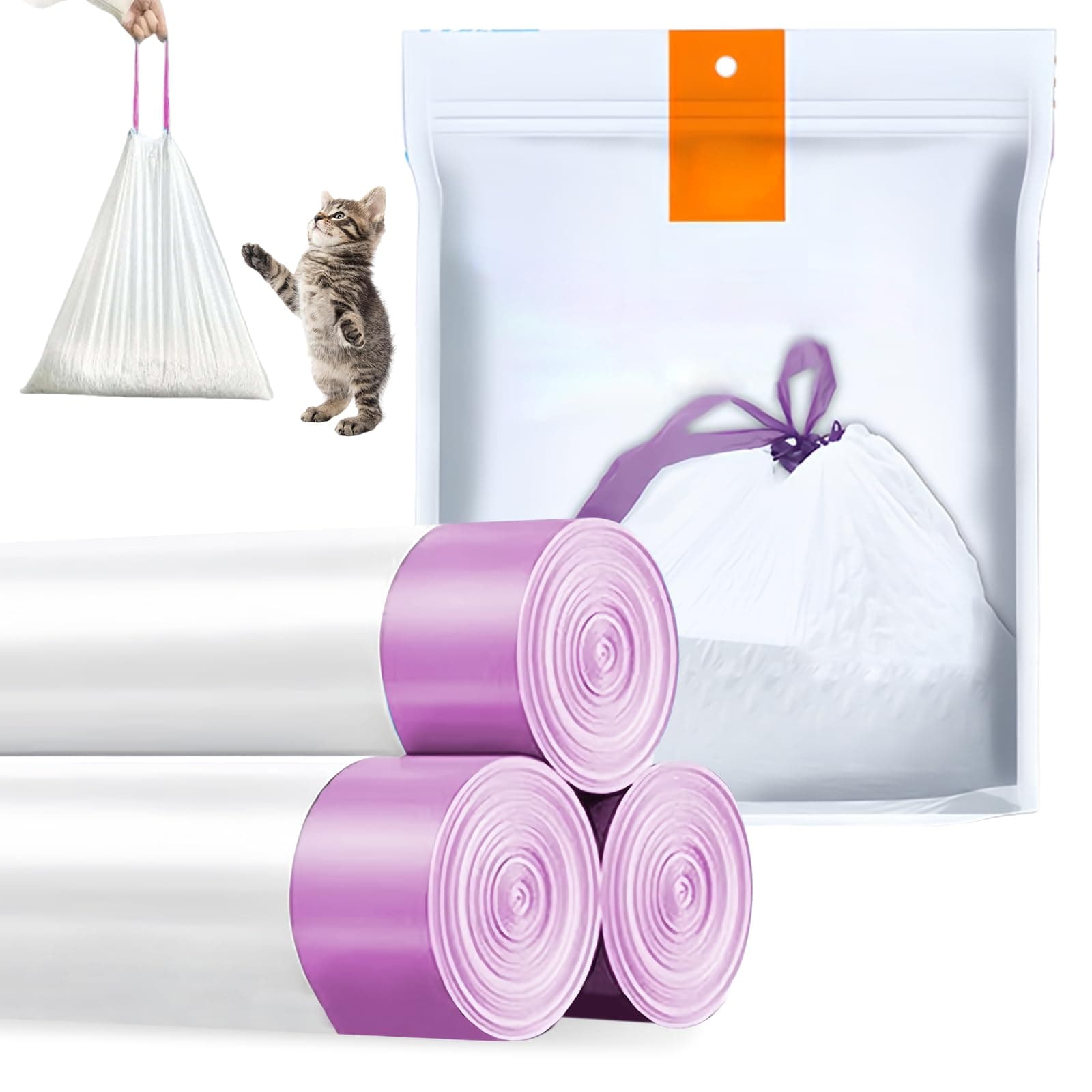 PRITOK Auto-Nettoyante Litière pour Chat Épais Et Résistant: Hygiène Optimisée & Facile à Gérer pour Les Pileux (45x50cm