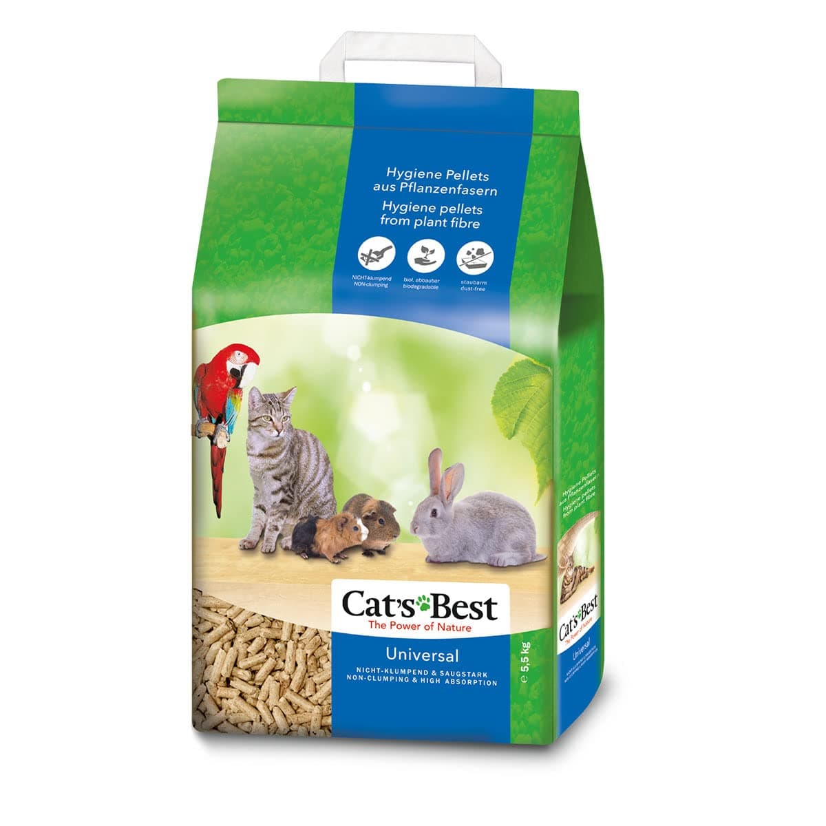 Cat's Best Universal Litière pour Chat 5,5 kg - Absorbant et Doux pour Chatons et Adultes - Facile à Enlever et Économiq