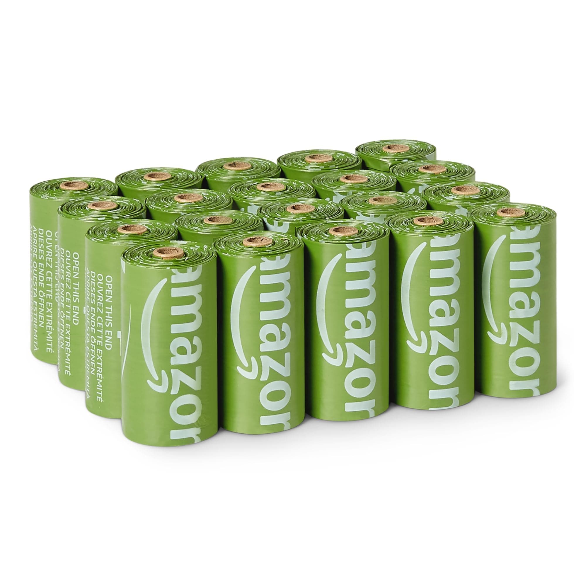 Amazon Basics - Sacs à déjections canines en matériel recyclé, non parfumés, 300 sacs (20 paquets de 15 sacs)  

Amazon