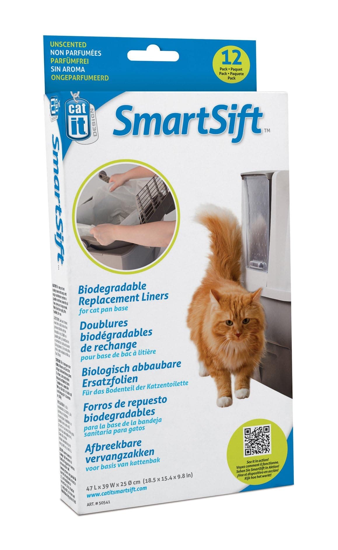 Catit, litière pour chats - absorbente et douce - pour chats adultes - chez vous ou en vacances - granulés fins - 12 piè