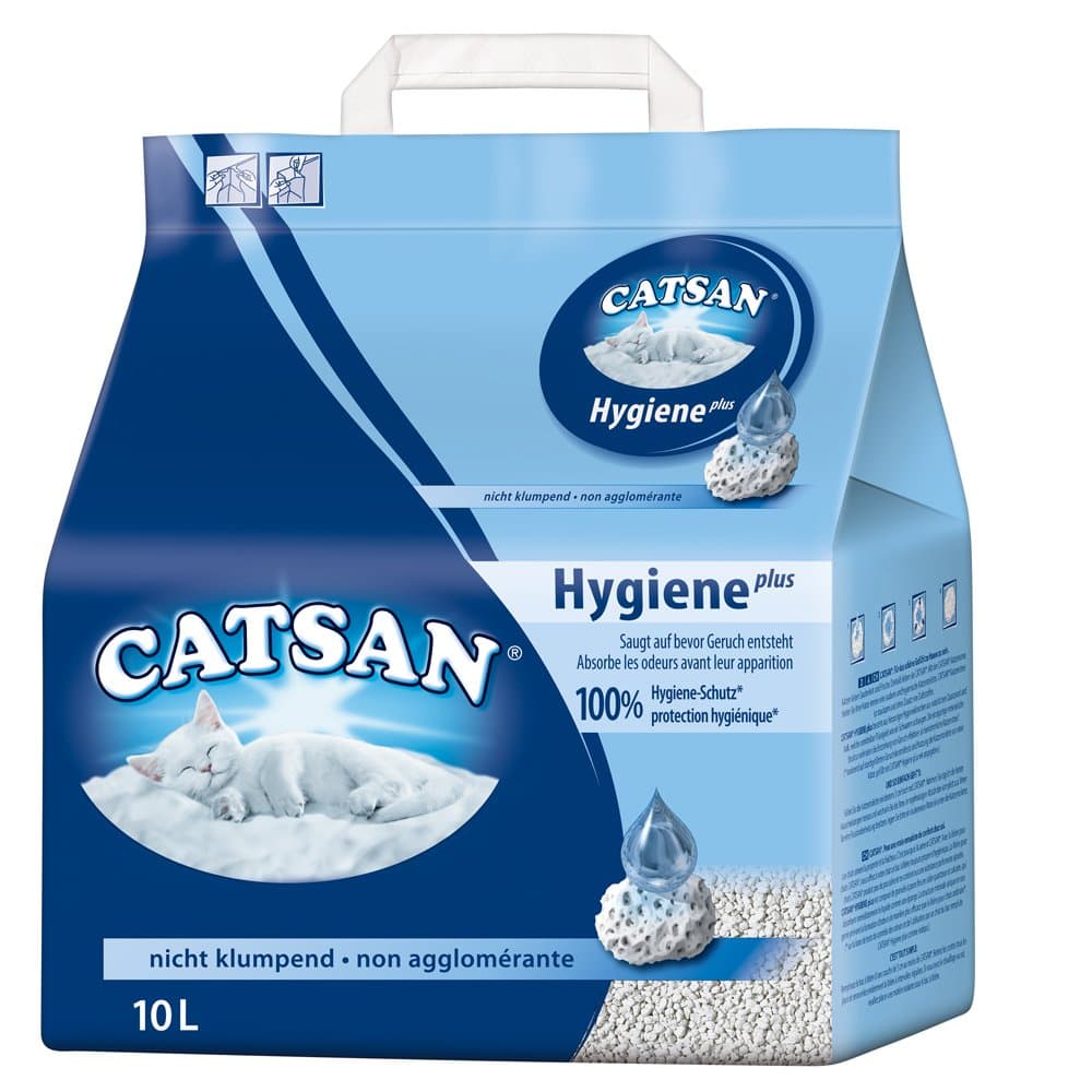 Catsan Litière Hygiène Plus pour chats, adaptables pour porta-litières, idéales pour petits chats, pour intérieur