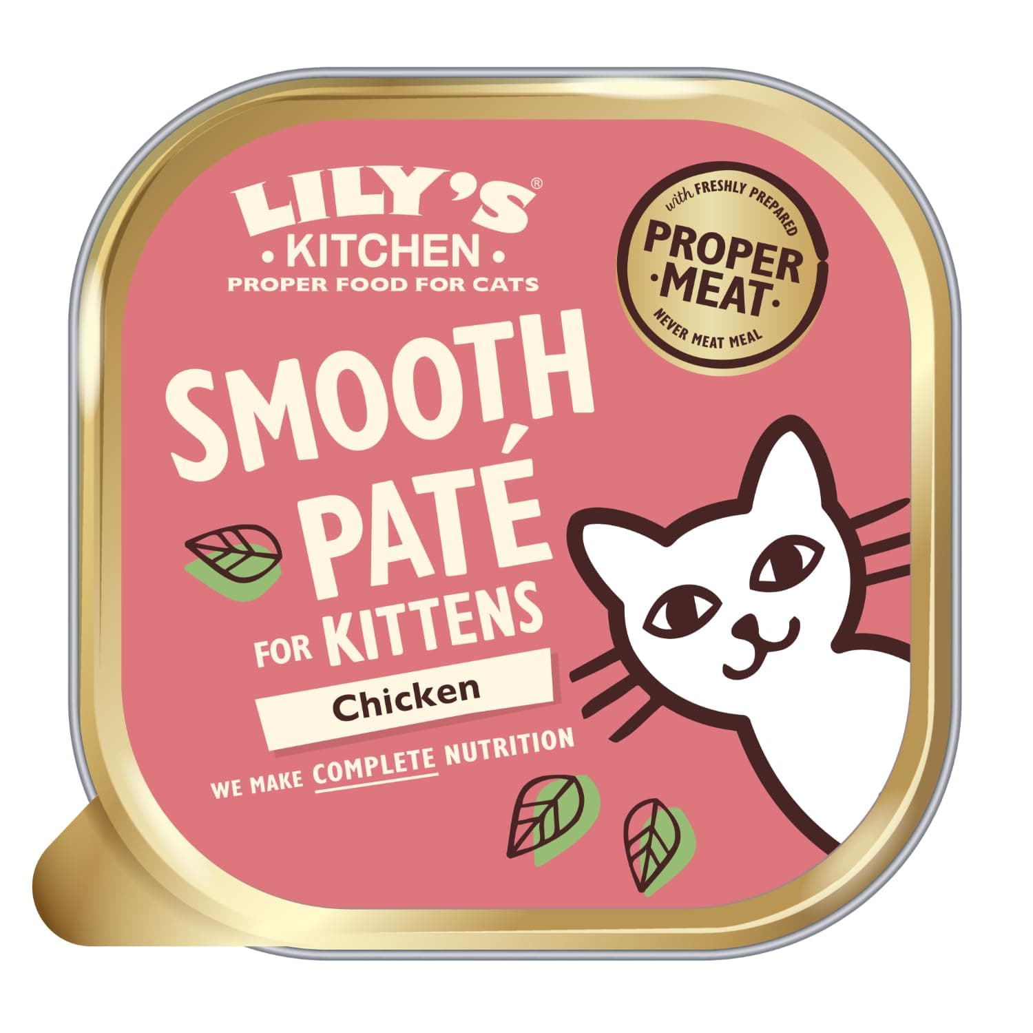 Pâté lisse Lily's Kitchen pour chaton : Poulet + bœuf (19 x 85g) - Alimentation pour chaton - Moelleux et nutritif - For