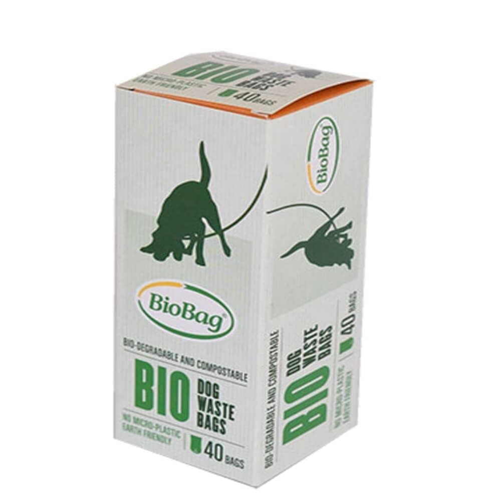 BioBag - Sac à déjections canines compostables pour chiens + Durabilité + Sécurité alimentaire + Lot de 40