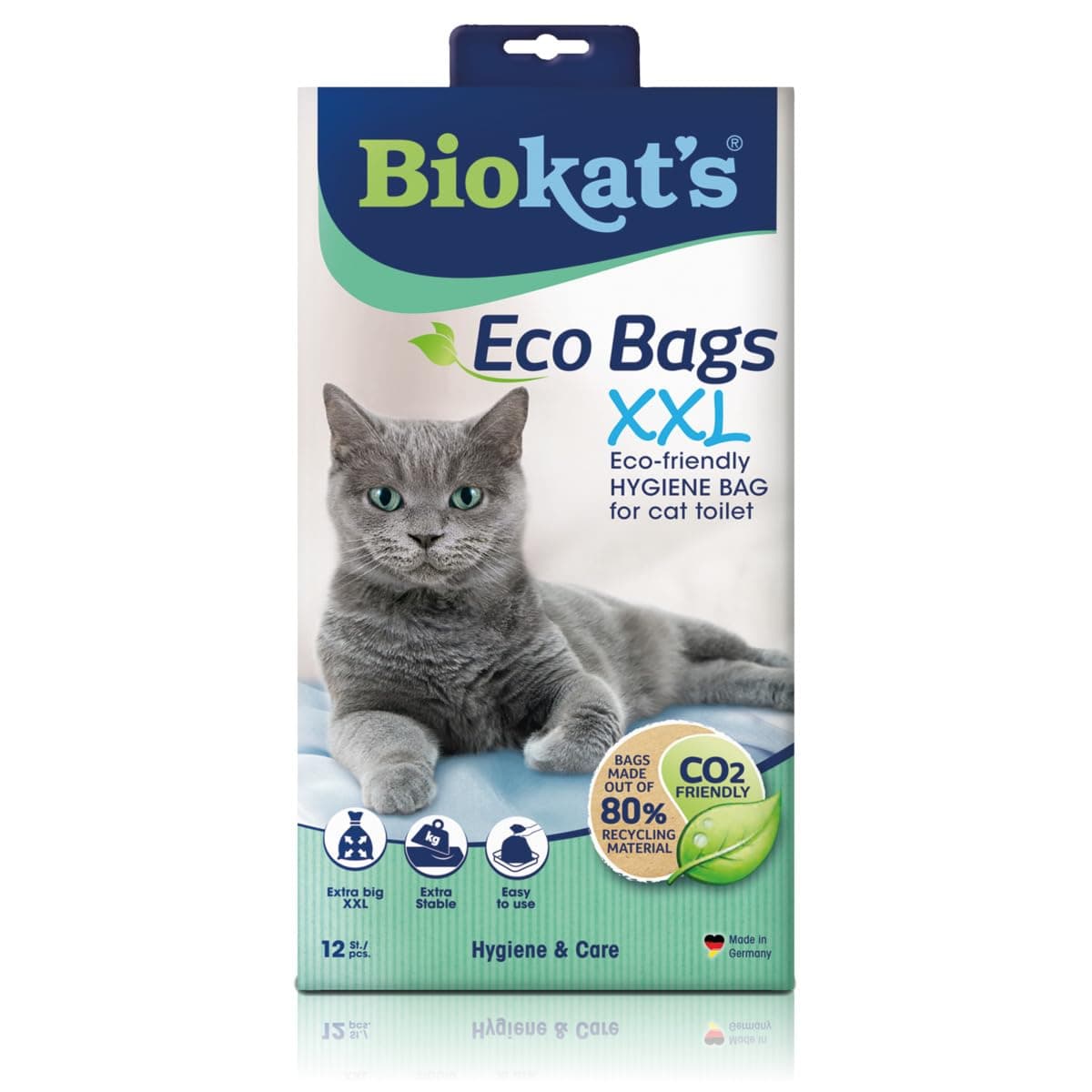 Biokat's Eco Bags XXL pour chats - Hygiène des litter boxes - Idéal pour tous les chats - 1 paquet (1-12 sachets)