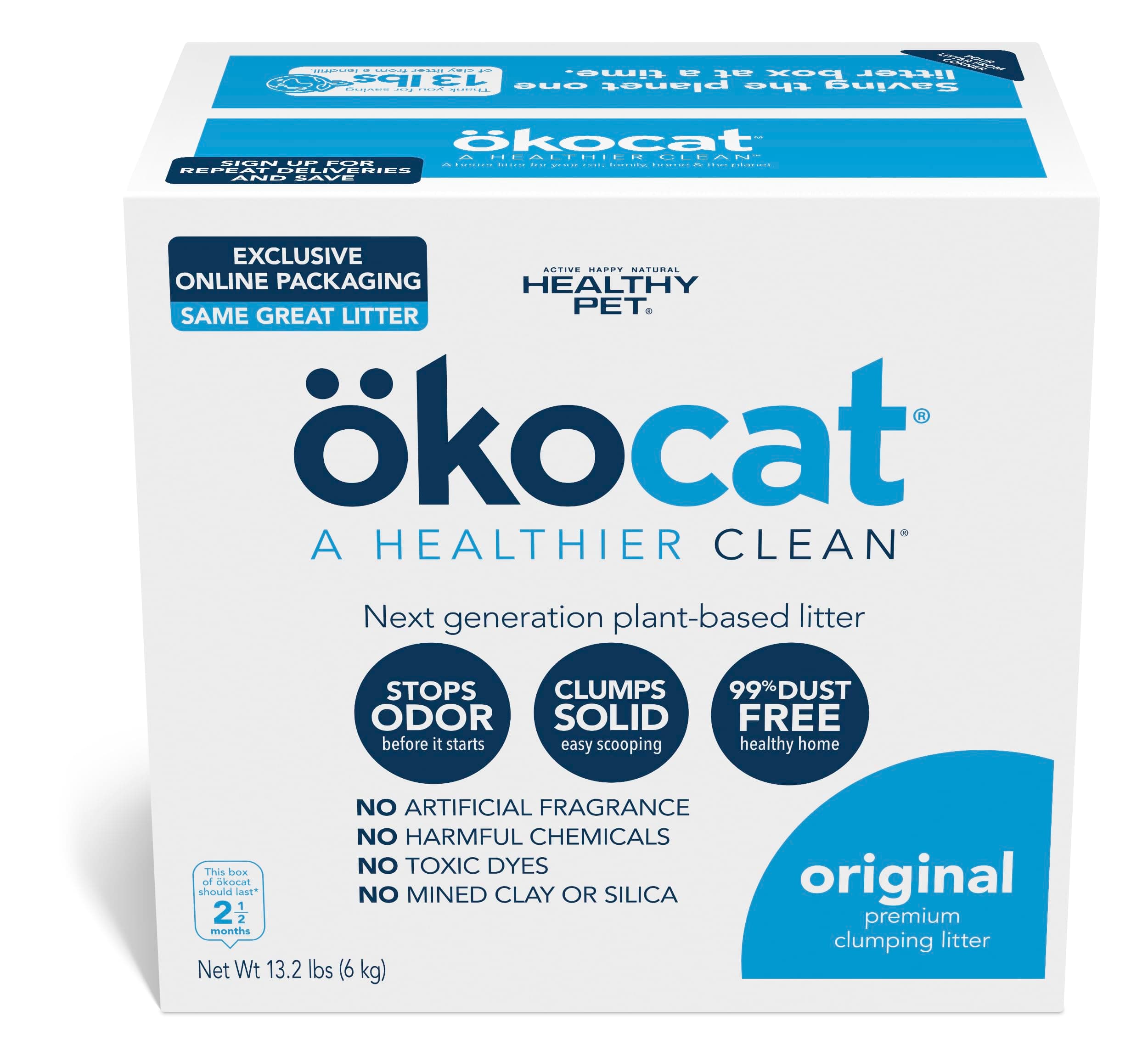 ÖKOCAT Litière en Bois Naturel pour Chat, Clumping, 6 kg, Litière sans Parfum, Bio, 6 kg